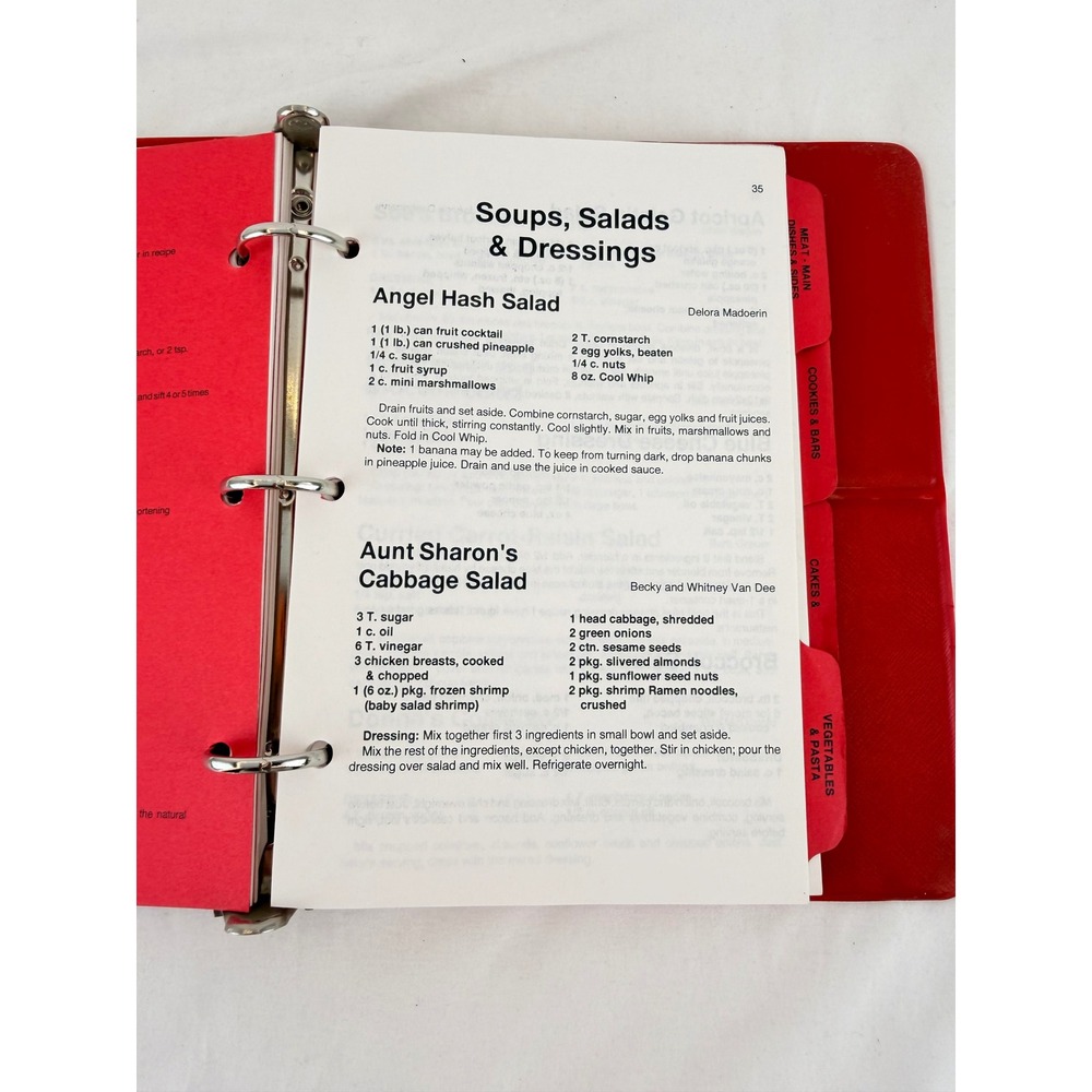 Vintage 1997 WHS Booster Club Cookbook Williamsburg Iowa Red Binder Jumbo Jack's - Picture 14 of 16
